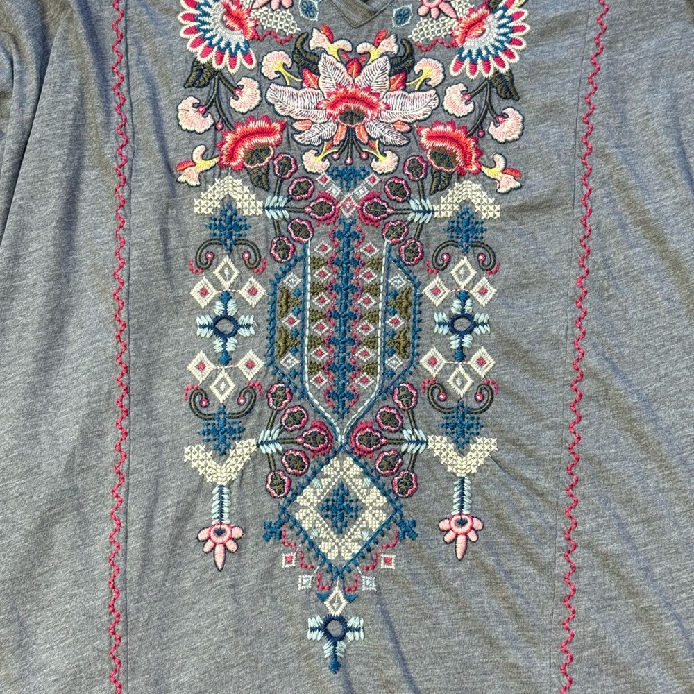 Johnny Was Nindi Cold Shoulder Embroidered Tunic size M - Picture 5 of 11